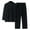 Black, variant on Tiweut Mens Outfits Sets Linen Loose Fit Set 2 Piece Long Sleeve Lapel Tops Pants Solid Color Man's Clothes Suit Black,L