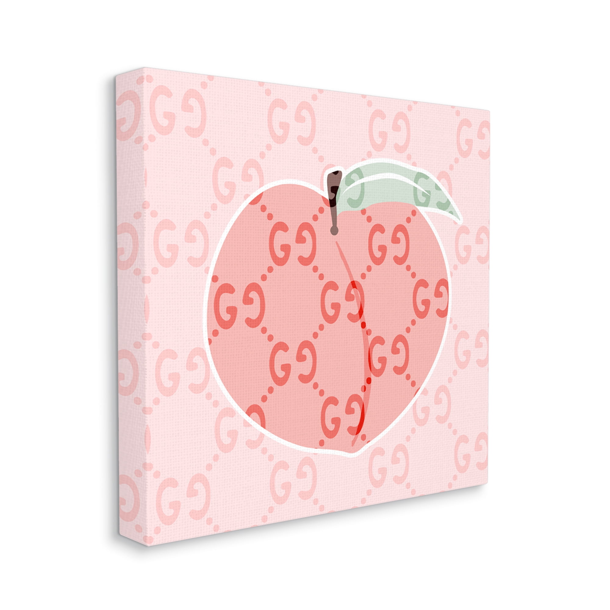 Stupell Industries Glam Patterned Peach Food & Beverage Painting Gallery Wrapped Canvas Print Wall Art, 30 x 30