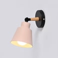 thumbnail image 1 of Angle adjustable metal small wall lamp bedroom bed head E27 wall lamp study room bathroom lighting wall, bulb not included, pink, 1 of 3