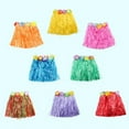 thumbnail image 4 of Kids Boys Girls Hawaiian Hula Grass Beach Elastic Skirt Flower Party Hot Dress, 4 of 8