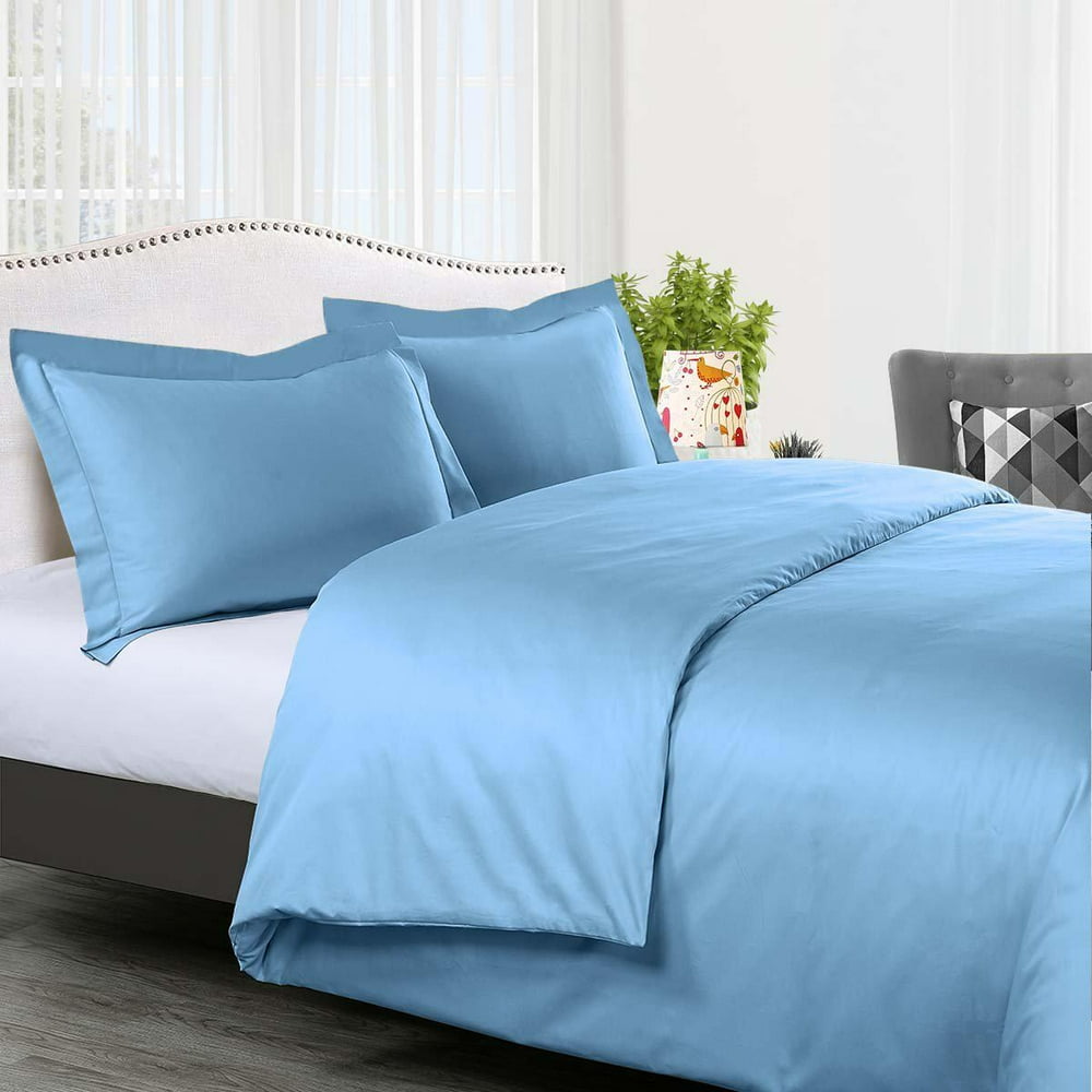 100 Cotton Duvet Cover Sets 300 Thread Count Solid Twin/Twin XL