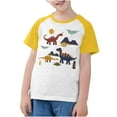 thumbnail image 3 of RXIRUCGD 2025 Vêtements d'Été pour Enfants Tout-Petits Garçons Filles Mode Mignon Col Rond Imprimé Manches Courtes Haut, 3 of 7