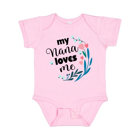 Inktastic My Nana Loves Me Granddaughter Girls Baby Bodysuit