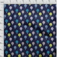 thumbnail image 4 of oneOone Cotton Poplin Twill Dark Blue Fabric Hot Air Balloon,Clouds & Rocket Transport Sewing Material Print Fabric By The Yard 56 Inch Wide, 4 of 6