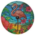 thumbnail image 2 of Lotusprinthandmade Flamingo Lovers Spare Tire Cover With Backup Camera Hole 6 Sizes (27 in.), 2 of 6