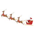 thumbnail image 2 of VWAQ Santa Claus Reindeer Christmas Holiday Wall Decal Sticker - HOL1, 2 of 2