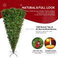 thumbnail image 4 of Christmas Trees, SEGMART 7.4ft Upside Down Christmas Spruce Tree with PVC Pine Needles, Realistic Home Christmas Decor Tree with 1500 Tips and 65 Red Artificial Berries for Indoor, SS1735, 4 of 9