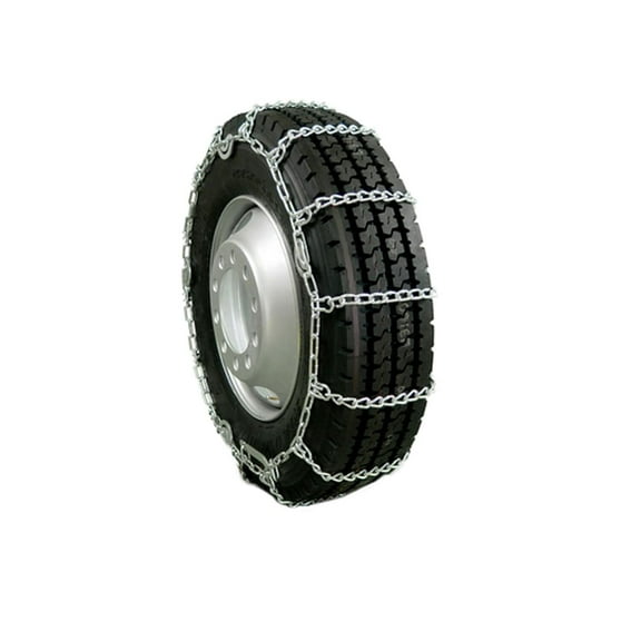 (Set of 2) 22.5" Twist Link Snow Tire Chain for Semi Trucks - Emergency Tire Traction Grip Chains - Snow Blower Single Wheel Chains for Commercial Trucks, SUVs, Pickups, Auto Trac