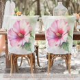 thumbnail image 5 of Decorative Chair Back Cover One Size x2 Chair Cover Dining Chair Slipcovers Chair Back Decoration Festival Chair Decoration Large Pink Watercolor Flowers, 5 of 6