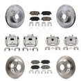 thumbnail image 1 of CMX Front Rear Disc Brake Caliper Rotors and Ceramic Pads Kit (10Pc) for Car 2014-2015 Kia Sorento Limited with 3.3L with Red Painted Calipers KC8-101090C, 1 of 2