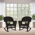thumbnail image 2 of Pemberly Row Wicker Rocker Chair in Black (Set of 2), 2 of 8