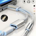 thumbnail image 2 of USB-C TypeC To 3.5mm Aux Audio Charging Cable Adapter Splitter Headphone Jack D5R2, 2 of 6