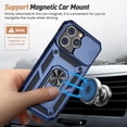 thumbnail image 6 of Case for iPhone 13 Pro Case with Slide Camera Cover & Kickstand, Heavy Duty Military Grade Protection Phone Case, Built-in 360° Rotate Ring Stand, Shockproof Full Body Rugged Case (Blue), 6 of 13