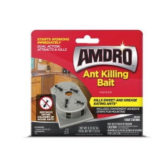 Amdro Ant Killing Indoor Bait Stations 4 Pack 8 Count Bundle