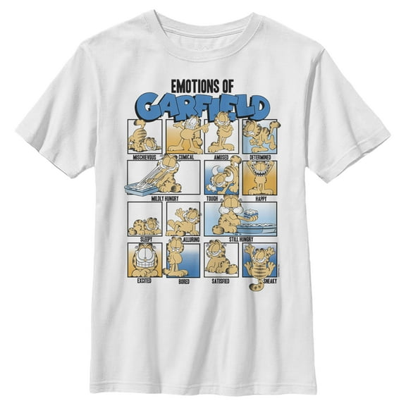 Boy's Garfield Emotions of Garfield Graphic T-Shirt