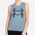 thumbnail image 2 of Skeleton Heart Hands Women's Muscle Tank X-Large Stonewash Denim, 2 of 5