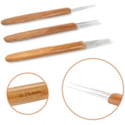 JANYUN 5pcs 0.75mm Dreadlock Crochet Hook Tool Hair Dreadlocks Needle Weaving for Braid Craft