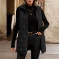 thumbnail image 7 of Sleeveless Hooded Puffer Vests for Women,Full Zip Mid-Length Warm Casual Layering Winter Outerwear Jacket with Side Pocket, 7 of 7