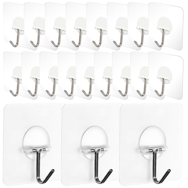 20pcs gancho de pared de gancho auto adhesivo