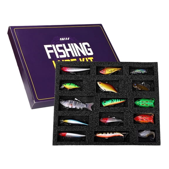 Blusea Fishing Lures kit, Bass Fishing Lures for Freshwater,Fishing Gear Set 2026 Christmas Fishing Gifts for Men, Fishermen, Angler