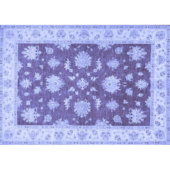 Ahgly Company Indoor Rectangle Oriental Blue Traditional Area Rugs, 2' x 5'