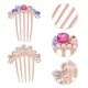 thumbnail image 3 of Ofertas Únicas 1 Pcs Peina Lágrima de Perlas con Rhinestones de Cinco Dientes para Uso Diario Colores Mezclados Aleación de Rhinestones, 3 of 5