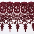 thumbnail image 2 of 3",4", 4.5",4.75",5", 5.75",5 1/8", 6",7.5" Embroidered Burgundy Venice Lace, 2 of 7