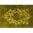 thumbnail image 1 of Ahgly Company Machine Washable Indoor Rectangle Oriental Yellow Industrial Area Rugs, 2' x 5', 1 of 4