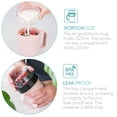 thumbnail image 3 of Navaris Breakfast To Go Cup - Portable 2-Piece Food Container Pot for Cereal, Yogurt, Oatmeal - Microwave and Dishwasher-Safe, BPA-Free - Pastel Pink, 3 of 8
