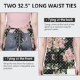 thumbnail image 6 of Pioneer Flower Floral Print Pattern Apron-Garden Aprons for Women with Pockets-Cotton Linen Waterproof Kitchen Cooking Gardening Aprons Adjustable for Kitchen,Cooking,BBQ and Salon 33x27 Inch, 6 of 7