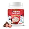 Peppermint Hot Cocoa Organic Protein Powder by Orgain - Seasonal Chocolate Holiday Flavor, Vegan, Plant Based, 21g of Protein, 2g of Fiber, No Dairy, Gluten, Soy or Added Sugar, Non-GMO, 1.02 Lb