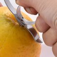 thumbnail image 5 of Pelador de naranjas, forma de anillo de acero inoxidable, pelador de cítricos portátil versátil, suministros de cocina L, 5 of 5