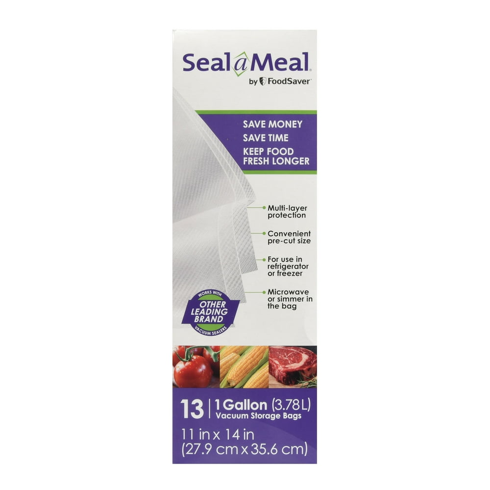 SealaMeal 1Gallon Vacuum Seal Bags for SealaMeal and FoodSaver