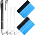 thumbnail image 1 of 2 Stylos à Libération d'Air Outil Stylo à Épingle Vinyle Outils de Désherbage en Acier Inoxydable Pointe Rétractable Stylo de Désherbage avec 2 Grattoirs 2 Recharges pour Racler Bulles HTV Vinyle, 1 of 7