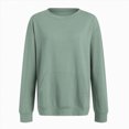 thumbnail image 6 of Towmus Casual Womens Sweatshirts Crewneck Long Sleeve Solid Tunic Tops Oversized Pullover Solid Sweatshirt for Women, 6 of 6
