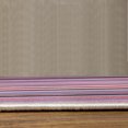 thumbnail image 3 of Pastel Turkish Area Rug, Vertically Striped Pattern Different Color Straight Lines Classic Old Fashioned, Carpet for Living Room Decor with Distressed Look, 6.6' X 9.6', Lavender Blue, by Ambesonne, 3 of 4