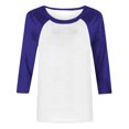 thumbnail image 4 of DAFPZW 3/4 Length Sleeve Womens Baseball Jersey Tops Green and White Raglan Tshirt Three Quarter Sleeve Casual Style Tees, 4 of 6