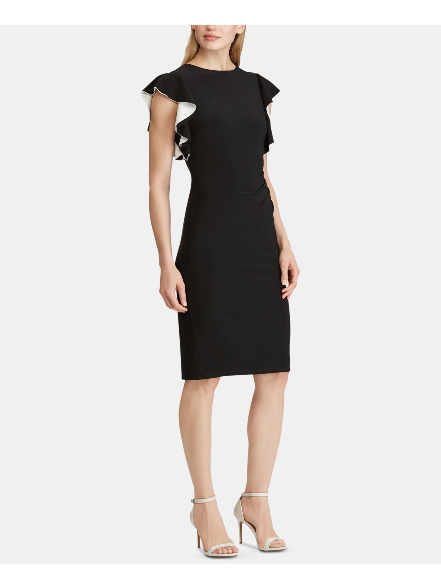 RALPH LAUREN Womens Black Crew Neck 