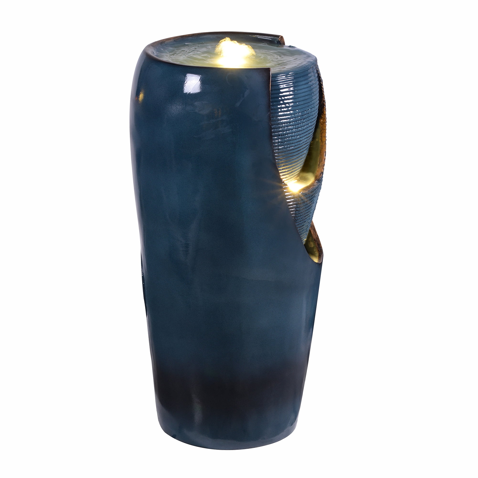 28.5" Bubbling Water Fountain W/LEDs Indoor/Outdoor Use