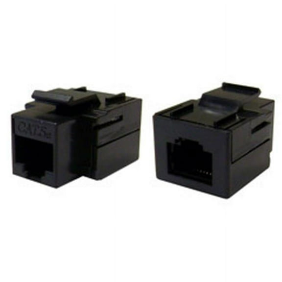 CableWholesale  Cat 5e Keystone Inline Coupler Black RJ45 Female - Black