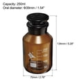thumbnail image 2 of Unique Bargains 250mL Amber Reagent Media Graduated Borosilicate Glass Storage Bottle Amber Cap, 2 of 5