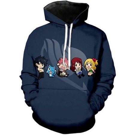 Anime Fairy Tail Hoodie Natsu Dragneel Sweater Jacket Sweatshirt Costume Pullover