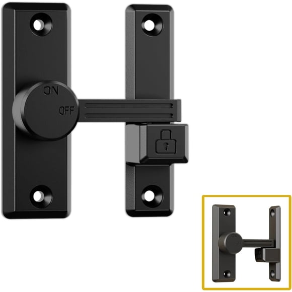 EcoNesxp Suitable for home security door black left flip latch swing door lock bolt