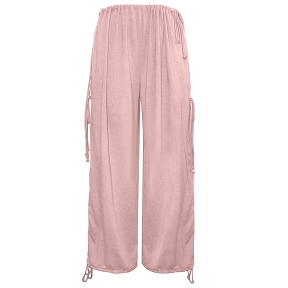 ZHOGXU Lightweight Birthday Elastic Waist Wide Leg Jogger Kids Girls Pants Back To School Wear