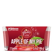 Glade Jar Candle 2 CT, Apple Of My Pie, 6.8 OZ. Total, Air Freshener, Wax Infused with Essential Oils