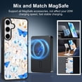thumbnail image 2 of BITOBE Magnetic Case for Samsung Galaxy S25, MagSafe Blue Butterfly Design Phone Case with Screen Protector Hard PC+Soft TPU Bumper Protective Cover for Women Girls, 2 of 7