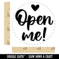 thumbnail image 2 of Open Me Self-Inking Rubber Stamp Ink Stamper - Black Ink - Small 3/4 Inch, 2 of 7