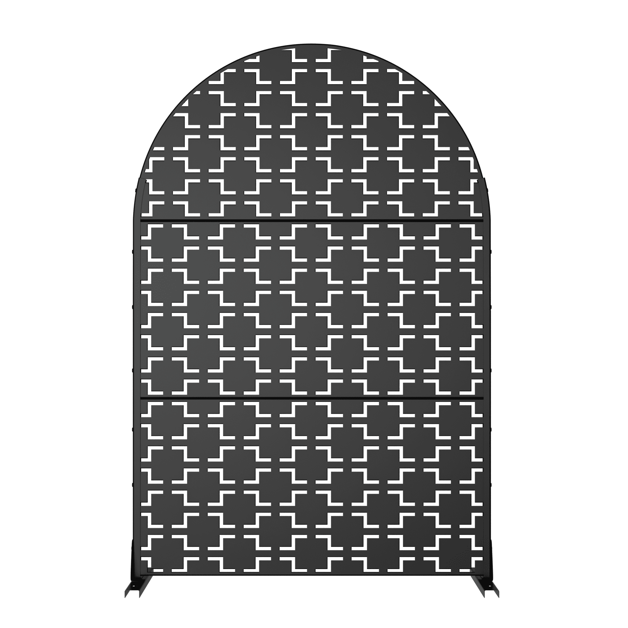 MAYEERTY Outdoor Privacy Screen – Weatherproof Galvanized Steel Panel,Square,Black