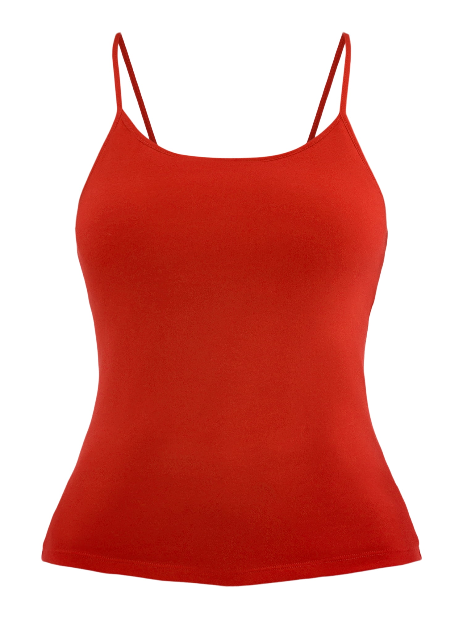 No Boundaries Cropped Cami Top with Shelf Bra, Women's XXS-XXL