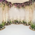thumbnail image 2 of 8x8ft Wedding Backdrops White Wedding Party Backgrounds Bridal Shower Flower Backdrop Photography Studio Props, 2 of 4